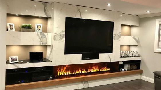 Electric Fireplace Ideas With Tv Above