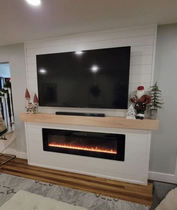 Electric Fireplace Ideas With Tv Above