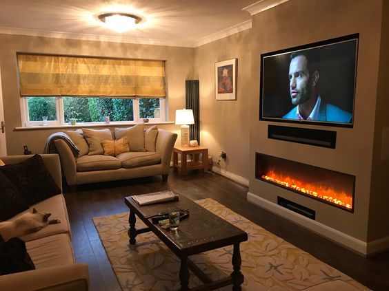 Electric Fireplace Ideas With Tv Above