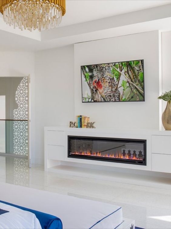 Electric Fireplace Ideas With Tv Above