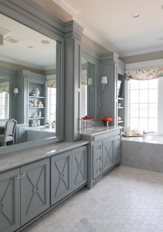 Benjamin Moore Boothbay Gray Is A Beautiful Medium Green, Blue Gray Paint Color For Cabinets