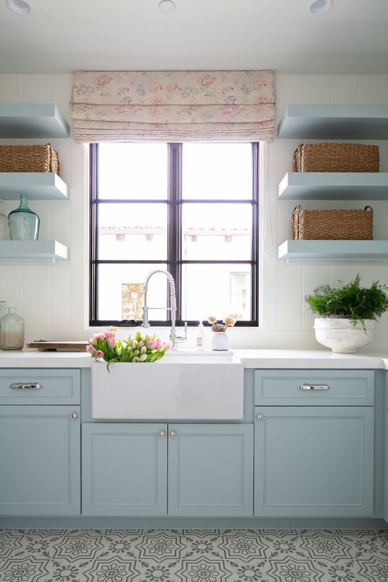 Benjamin Moore Smoke Is One Of The Best Blue Gray Paint Colors For Cabinets In A Kitchen, Laundry Room, Or Bathroom