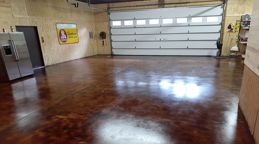 Acid Stained Garage Floor Lg