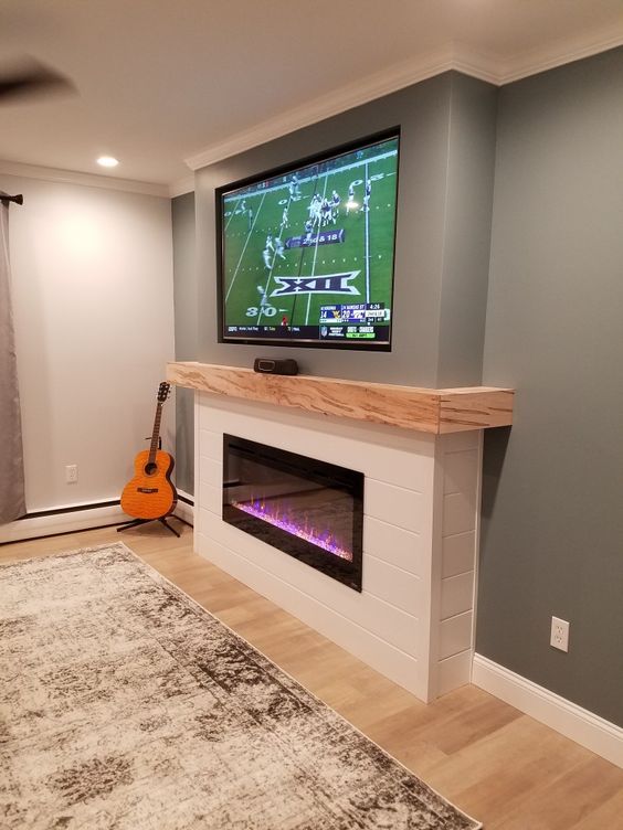 Electric Fireplace Ideas With Tv Above In Bedroom