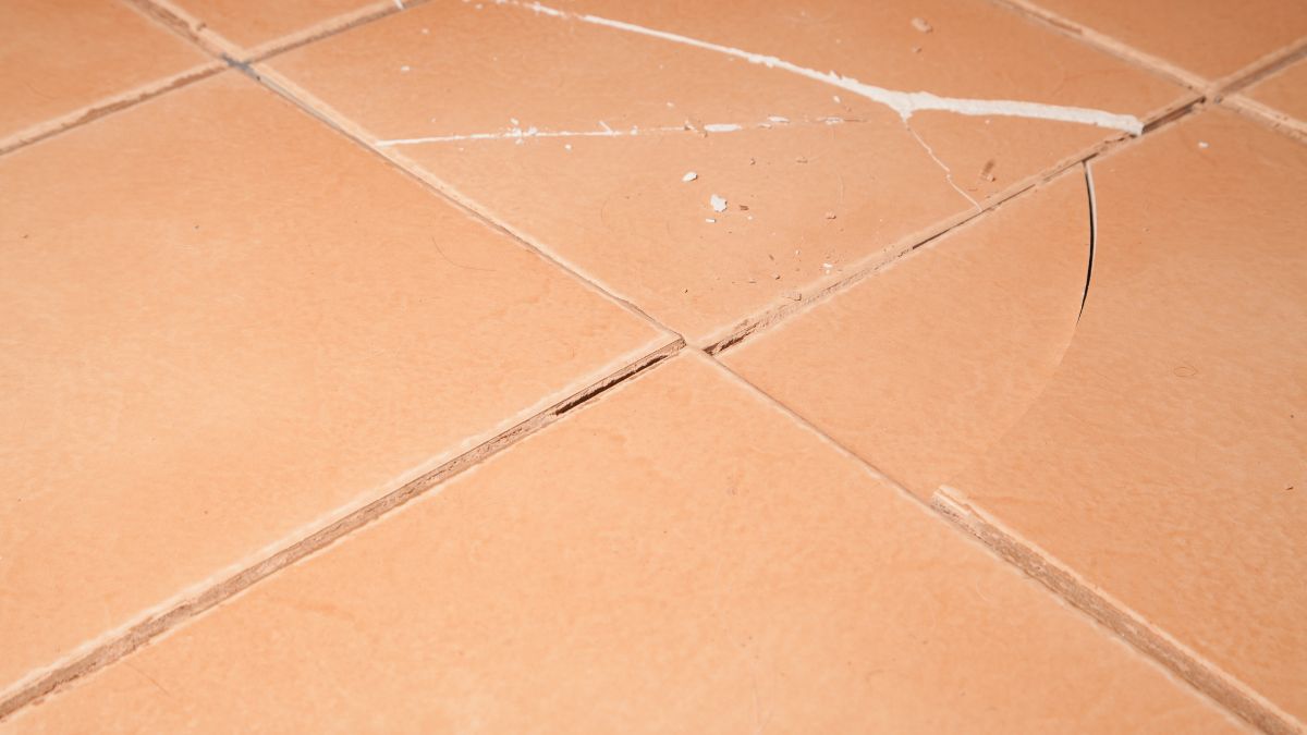 Brown Cracked Tiles