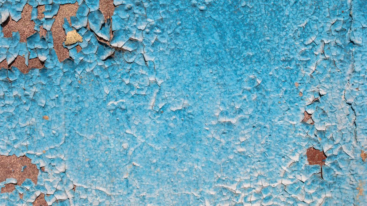 Chipped Paint On Old Concrete Wall