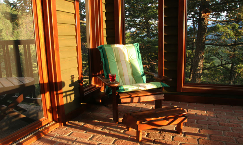 Enclosed Brick Patio Rustic