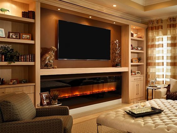 Electric Fireplace Ideas With Tv Above