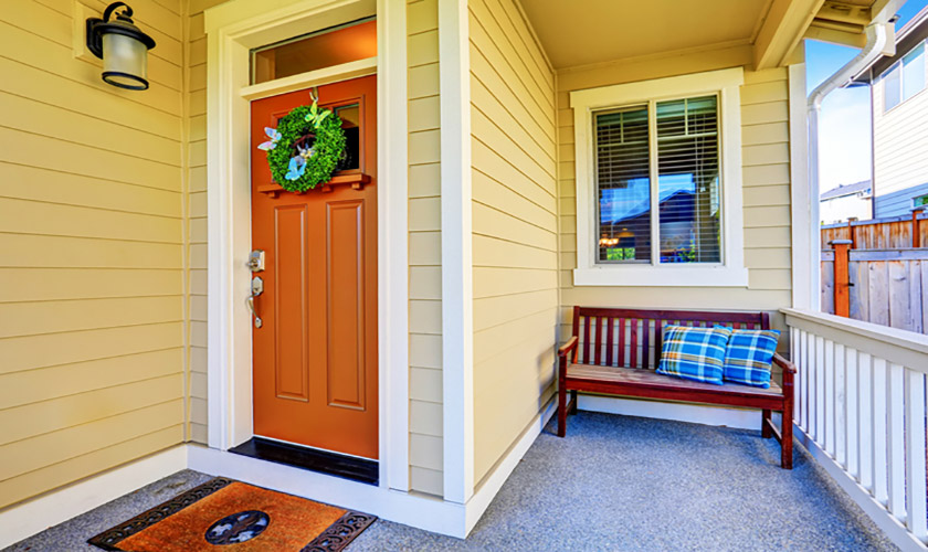 Front Entry Color Patio