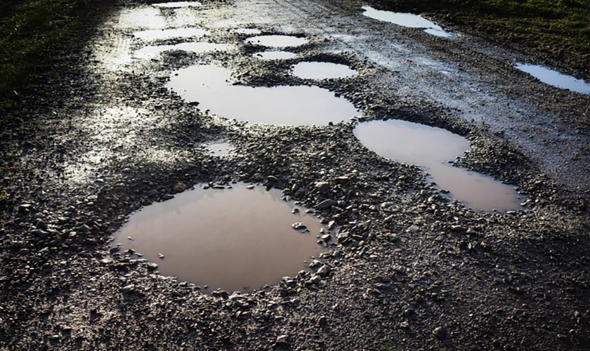 Gravel Driveway Potholes