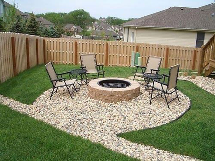 Gravel Patio Firepit