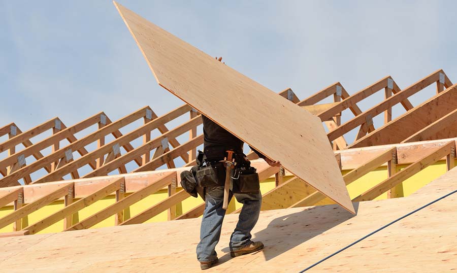 Installing Roof Sheathing Lg