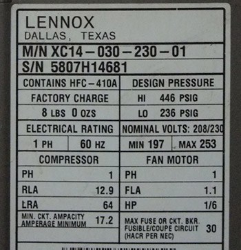 Lennox Data Tag Ost Minneap 0034 Djfcs 1