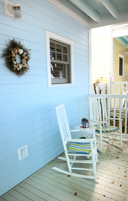 Light Blue Front Patio