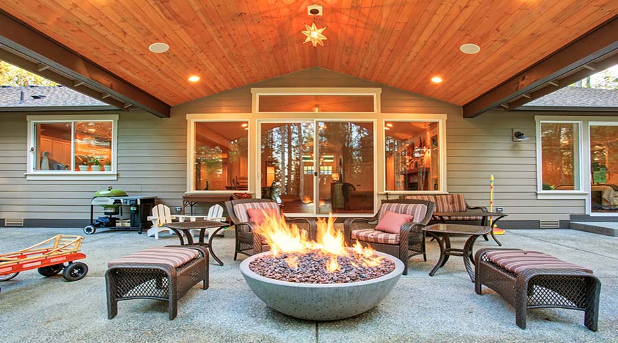 Patio Round Firepit Gas Lg