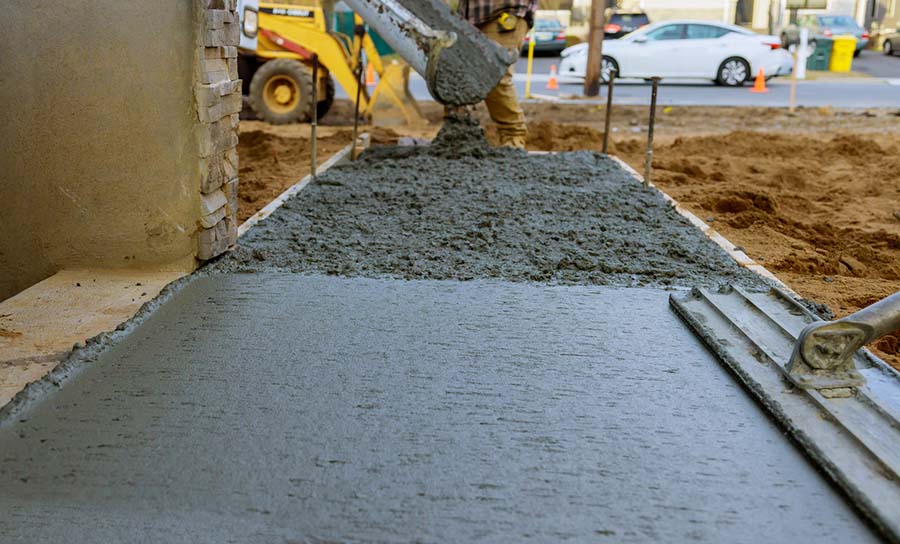 Pouring Concrete Walkway Lg