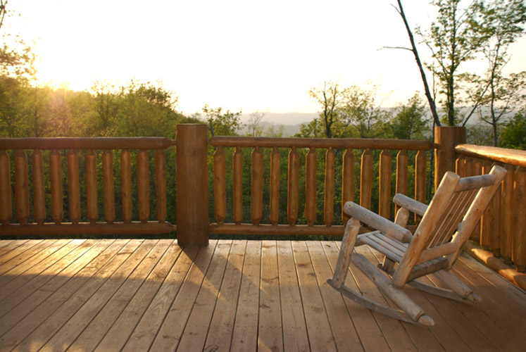 Rustic Log Railing