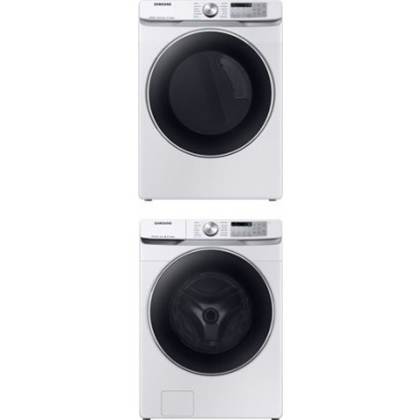 Samsung Wf45R6300Aw Dve45R6300W Washer And Electric Dryer Set Stacked