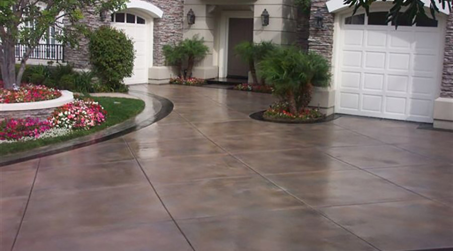 Stained Concrete Driveway