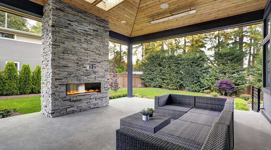 Stone Fireplace Patio Lg