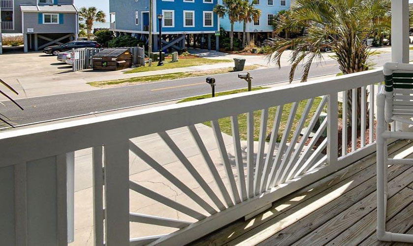 Sunburst Wood Railing