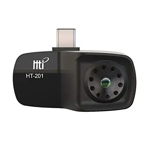 Hti-Xintai High Resolution Thermal Imaging Camera For Android Smartphones, Usb Type-C - Black