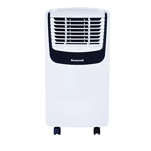 Honeywell Mo08Ceswk6 9,100 Btu (Ashrae)/6,100 Btu (Sacc) Portable Air Conditioner With Remote Control, White/Black