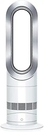 Dyson Hot+Cool Am09 Tower Bladeless Fan Heater - White/Silver (Renewed)