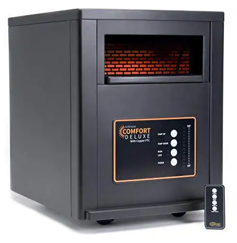 Airnmore Comfort Deluxe Infrared Space Heater With Remote