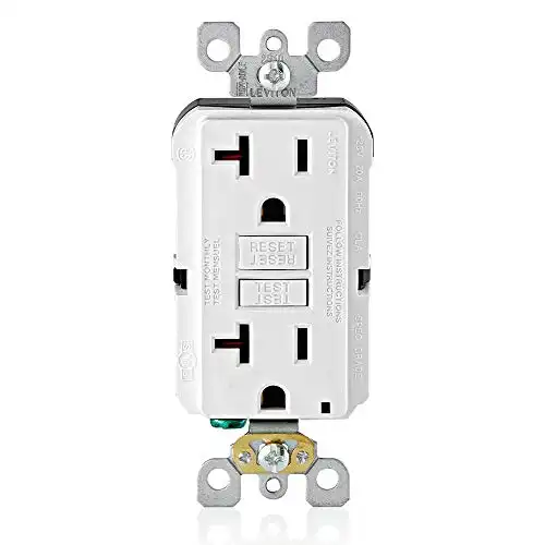 Leviton Gfnt2-W Self-Test Smartlockpro Slim Gfci Non-Tamper-Resistant Receptacle With Led Indicator