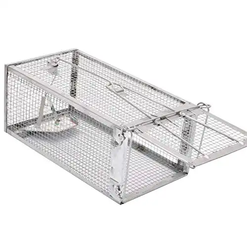 Kensizer Humane Rat Trap, Chipmunk Rodent Trap That Work For Indoor And Outdoor Small Animal - Mouse Voles Hamsters Live Cage Catch And Release