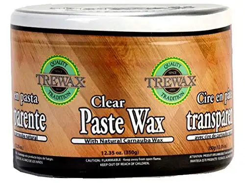 Trewax Paste Wax With Natural Carnauba Wax, Clear, 12.35-Ounce