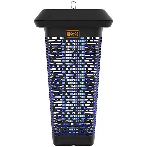 Black + Decker Bug Zapper &Amp; Fly Trap-Mosquito Repellent- Gnat Killer Indoor &Amp; Outdoor Electric Uv Bug Catcher For Insects- 2 Acre Coverage For Home, Deck, Garden, Patio Commercial Strength